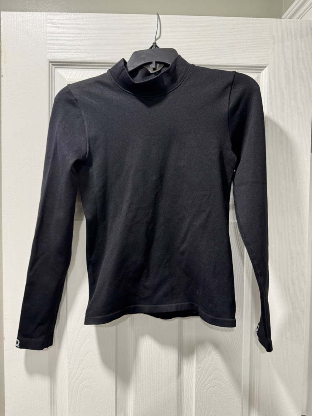 Black Long Sleeve Mock Neck Top - Versatile Women’s Tee